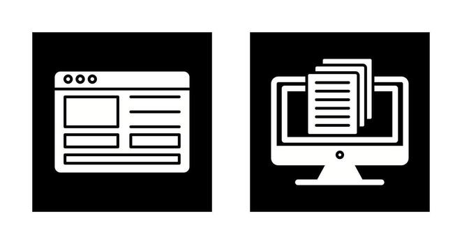Web Design and Document Icon vector