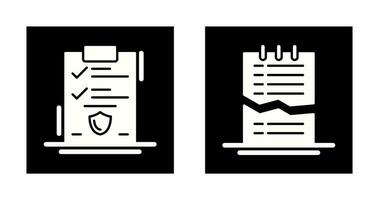 Approved and Corrupted List Icon vector