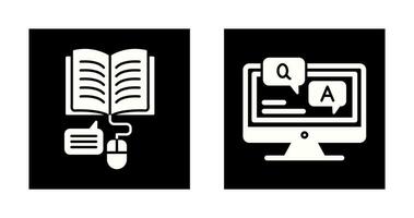 Online Learning and Faq Icon vector