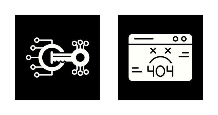 Encryption and 404 Error Icon