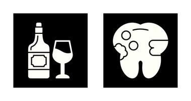 Wine and Caries Icon vector