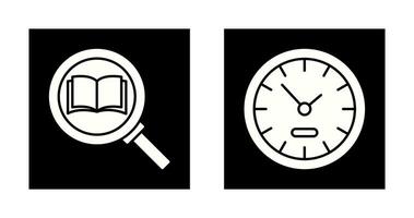Search and ClockSnack and Money Icon vector