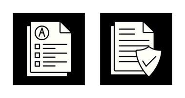 Exam and Valid Document Icon vector