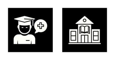 Medicine Faculty and Library Building Icon vector