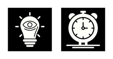 visionario y alarma campana icono vector