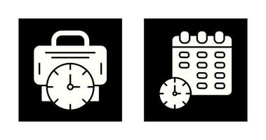 Briefcase and Calender Icon vector