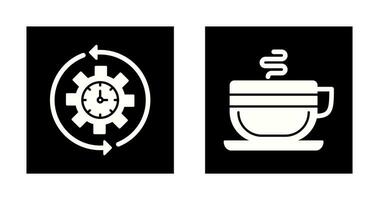 Coffee and Rotate  Icon vector