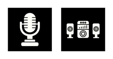 Microphone and Sound System Icon vector