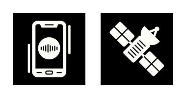 Recorder and Satellite Icon vector
