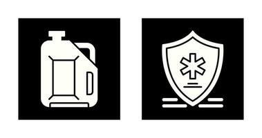 Jerrycan and Medical Symbol Icon vector