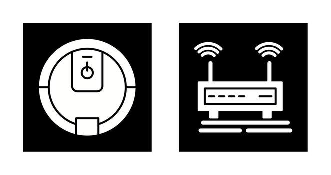 Power Button and Wifi Signals Icon vector