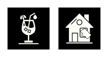 Fresh Juice and House Cleaning Icon vector