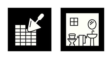 Brickwall and Bathroom Icon vector