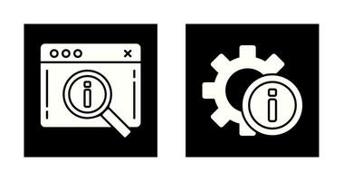 search and setting  Icon vector