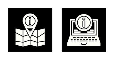 information point and laptop Icon vector