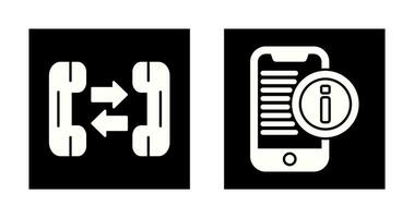 phone call and smartphone Icon vector