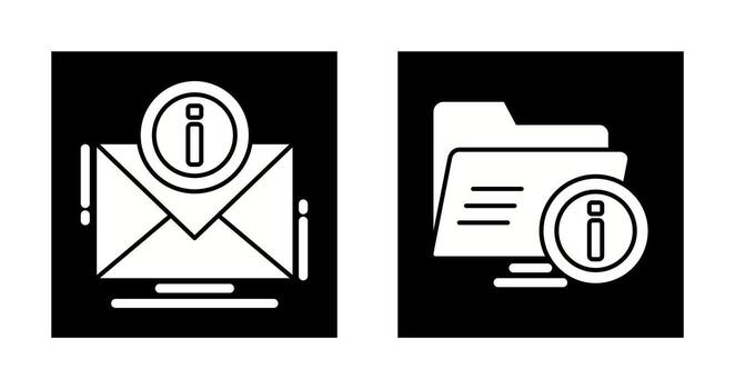 mi correo y carpeta icono vector