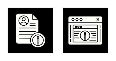 resume and browser Icon vector