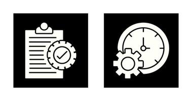 Check List and Time Setting Icon vector
