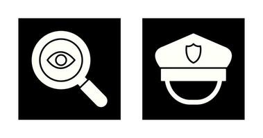 Detective and Police Hat Icon vector