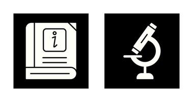 Information and Microscope Icon vector