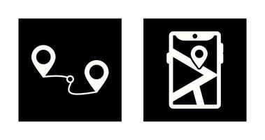 Route and Gps Icon vector