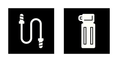 Jumping Rope and Thermos Icon vector