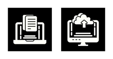 Document and Upload Icon vector