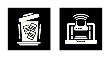 Delete and Wifi Icon vector