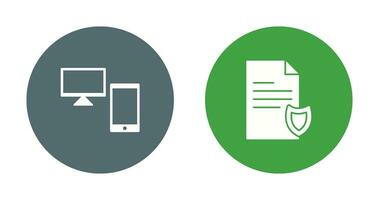 devices and private document  Icon vector