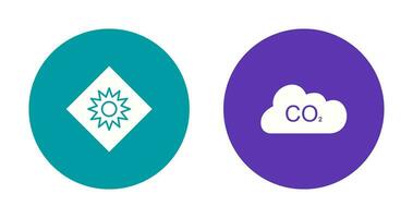 optical radiation And Carbon Dioxide  Icon vector