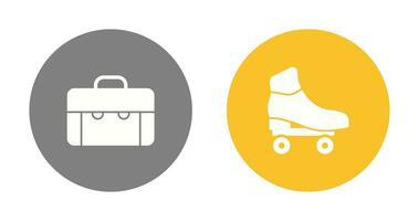 suitcase and skates  Icon vector