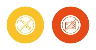 no weapons and no pictures  Icon vector