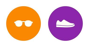 Sunglasses and Shoe Icon vector