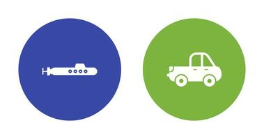 Submarine and Pickup Icon vector