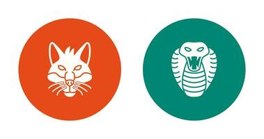 Fox and Snake Icon vector