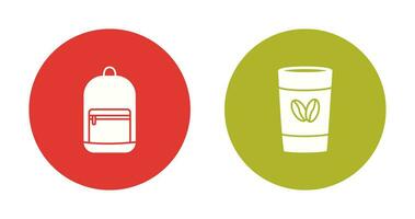 Backpack and Coffee Icon vector