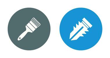 Paint Brush and Dyupel Icon vector