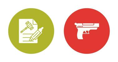 File and Gun Icon vector