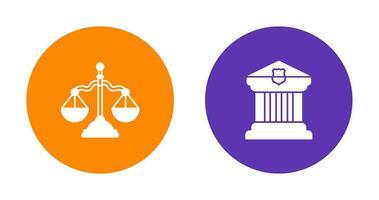 Balance and Courthouse Icon vector