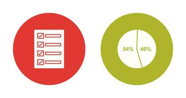 Filling Ballot Paper and diagram Icon vector