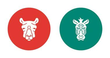 Camel and Zebra Icon vector