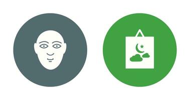 Human face and Hanging Icon vector