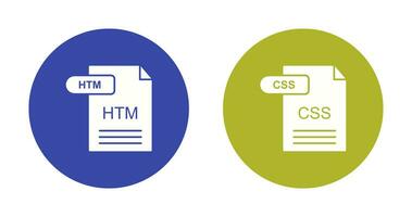 HTM and CSS Icon vector