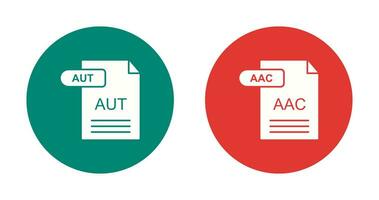 aac y aut icono vector