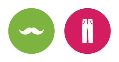 Moustache Men Pants Icon vector