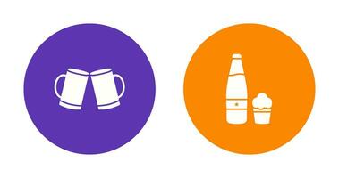 Beers Toasting and Beer Icon vector
