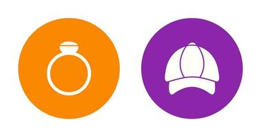 Ring and P Cap Icon vector