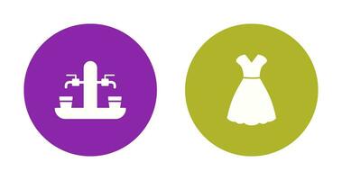 Beer Tap and Woman Dress Icon vector