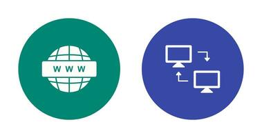 Sharing Systems and World Wide Icon vector